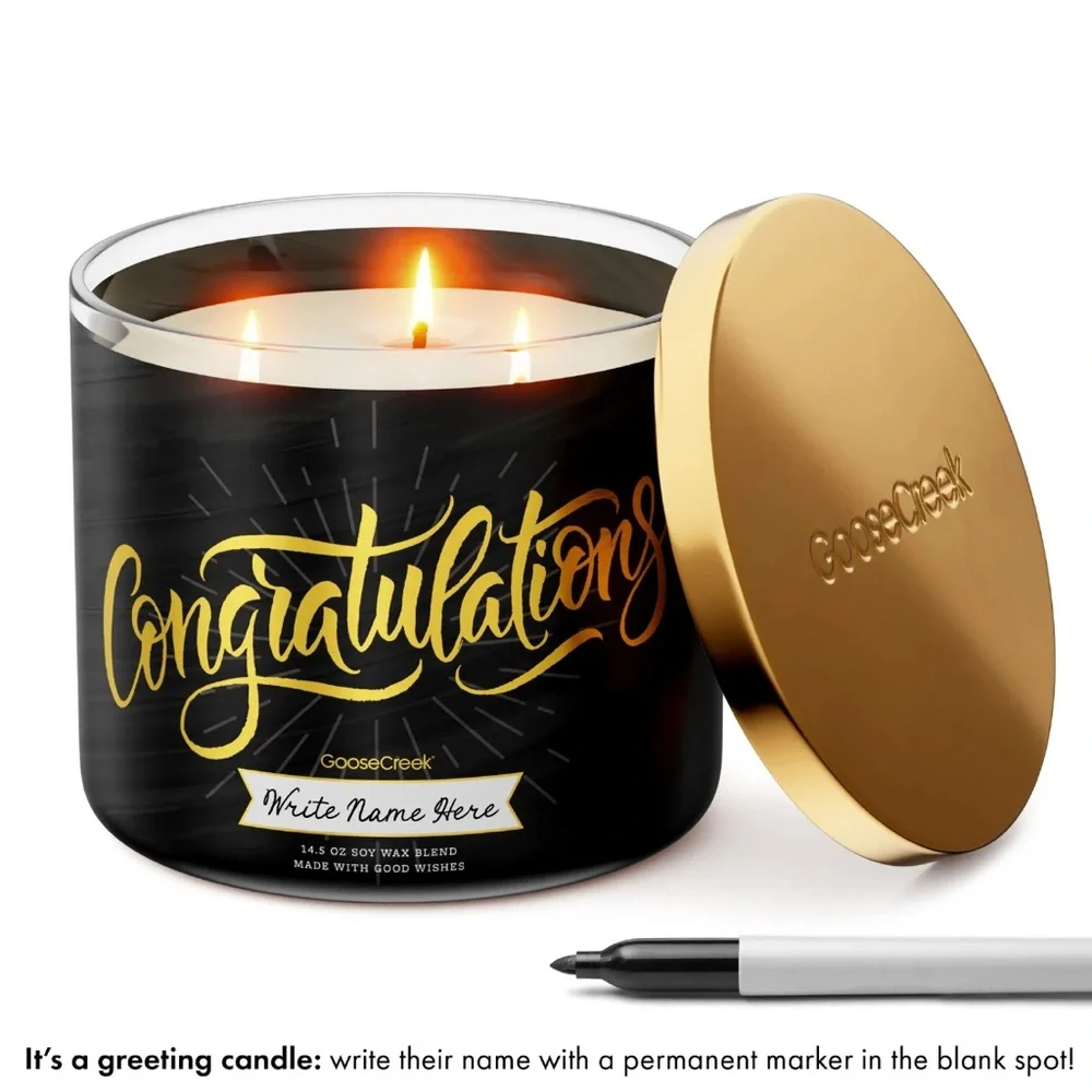 Goose Creek Congratulations 3wick scented Candle new - Picture 1 of 3